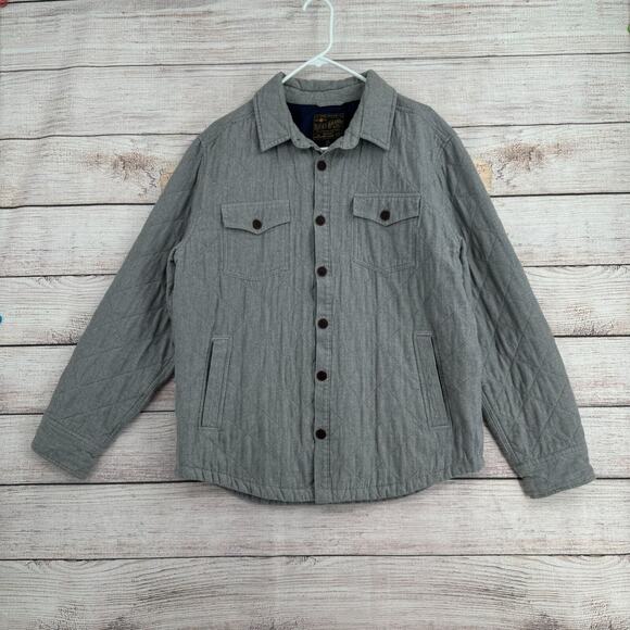 Lucky Brand Other - Lucky Brand Quilted Flannel Shacket Men's Size Large Gray
